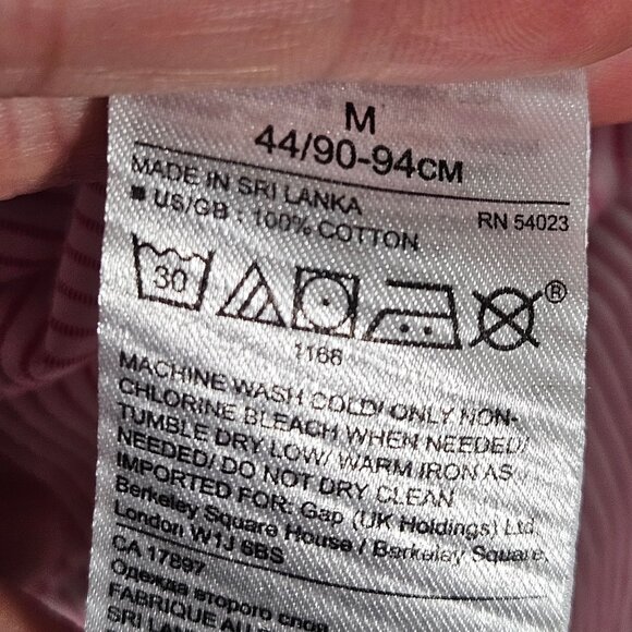 Banana Republic Womans Pink & White Striped Button-Up Shirt Medium - Picture 9 of 12